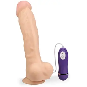 Gros gode realiste à ventouse vibrant gode vaginal ou anal homme ou fe... pas cher