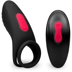 Double anneau vibrant télécommandé Jazz - Cockring penien pour homme e...