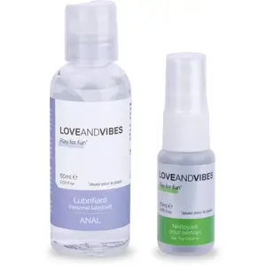 Lubrifiant anal 60ml et nettoyant 20ml LOVE AND VIBES pas cher
