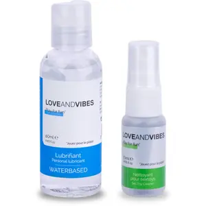 Lubrifiant 60ml et nettoyant 20ml LOVE AND VIBES pas cher