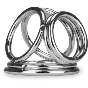 LOVE AND VIBES Quadruple cockring en inox BondyVendu parlove-and-vibes