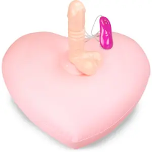 Coussin gonflable avec gode va-et-vient vibrant télécommandé pas cher