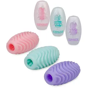 LOVE AND VIBES Set de 3 oeufs masturbateurs taille S