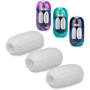 LOVE AND VIBES Set de 3 oeufs masturbateurs taille L