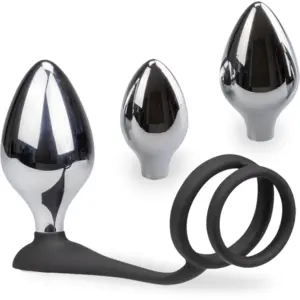 LOVE AND VIBES Bijou anal double anneau cockring avec 3 plugs