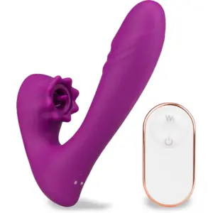 Stimulateur clitoris percuteur et vibro télécommandé LilaVendu parlove-and-vibes