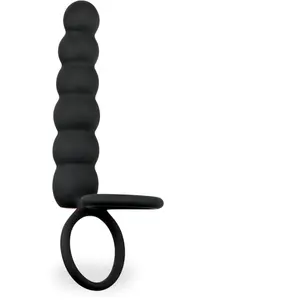 Double anneau cockring avec plug vibrant pour double pénétration Stron...