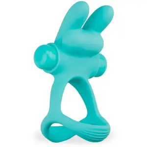 LOVE AND VIBES Triple cockring en silicone avec rabbit vibrant Fizzer