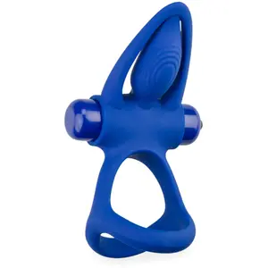 LOVE AND VIBES Triple cockring en silicone avec stimulateur de clitoris Mata