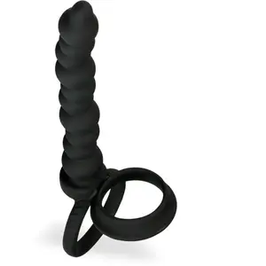 LOVE AND VIBES Double anneau cockring avec plug pour double pénétration Afternoon