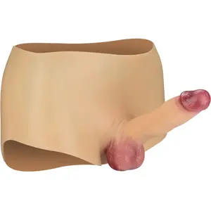 Gode ceinture seconde peau pénis articulé 16,5cm Mortimer pas cher