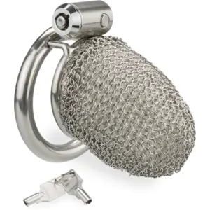 Cage à pénis en cotte de maille - modèle court pas cher