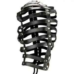 Cagoule BDSM à lanières en similicuir