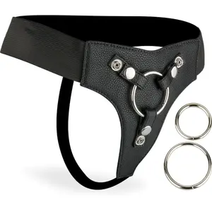Harnais pour gode ventouse avec 3 tailles d'anneaux pas cher