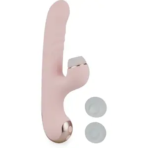 Vibromasseur rabbit va-et-vient et 3 becs stimulants Amor pas cher