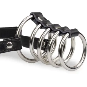 LOVE AND VIBES Ceinture 5 anneaux cockring métal