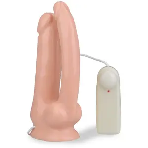 Gode godemichet vibrant ventouse double pénétration gode vaginal ou an... pas cher