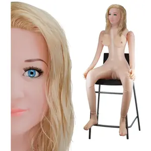 LOVE AND VIBES Poupée gonflable réaliste assise blonde vibrante Roxane
