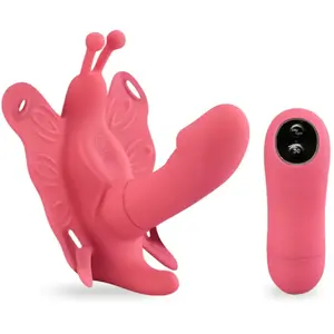 Culotte vibrante papillon silicone gode 30 modes Vibromasseur pour fem...