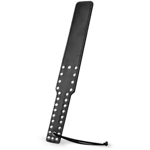 LOVE AND VIBES Paddle noir similicuir et rivets BDSM 38,0cmVendu parlove-and-vibes