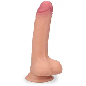 Gode godemichet ultra-réaliste silicone liquide double couche gode vag... pas cher