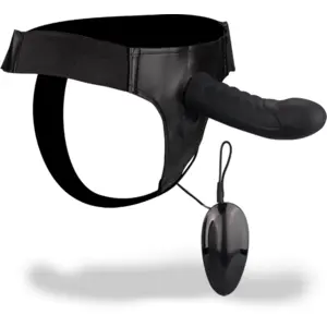LOVE AND VIBES Gode ceinture courbé creux en silicone vibrant