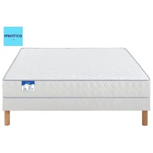 Matelas + sommier Ressorts ensachés 140x MERINOS TOP DUO pas cher