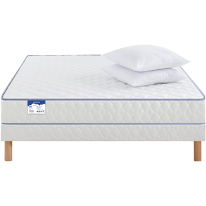Matelas + sommier Ressorts 140x190 cm MERINOS SUPER TRIO 2 pas cher