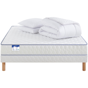 Matelas + sommier Ressorts 140x190 cm MERINOS SUPER QUATUOR 2 pas cher