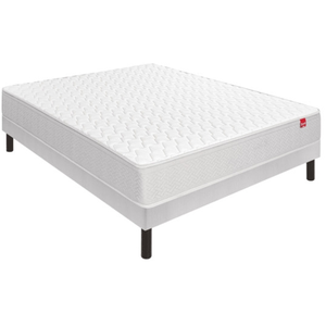 Ensemble epeda destination + sommier escale + pieds 70x190 ressorts pas cher