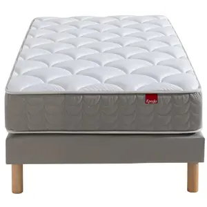 EPEDA Ensemble matelas et sommier Eloria 90 x 200 cm pas cher