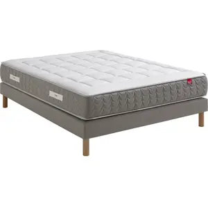 EPEDA Ensemble matelas et sommier Emarys 140 x 190 cm pas cher