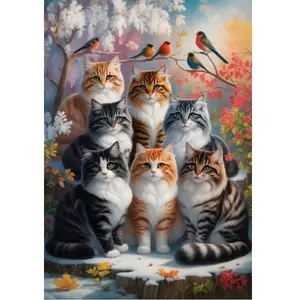 Alipson Puzzle Hiver Félin pas cher