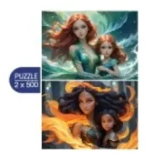 Alipson Puzzle 2 Puzzles - L'Eau et le Feu - Collection Mère et Fille pas cher