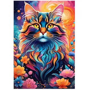 Alipson Puzzle Chat Multicolore pas cher