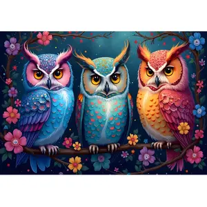 Hiboux et Nuit Enchantée 1000 Pièces Alipson Puzzle pas cher