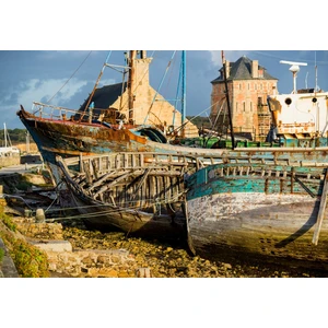 Puzzle de 1000 pièces Alipson Puzzle Bateaux Port Bretagne Marron 33,5... pas cher
