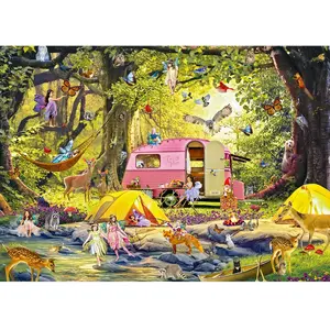 Camping des Fées avec des Amis de la Forêt 1000 Pièces Alipson Puzzle pas cher