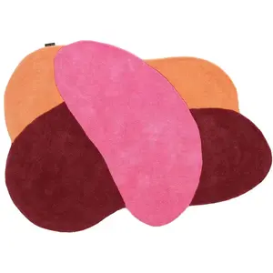 Nazar Tapis Laine Tissé à la main forme fleur Rose 133x190 pas cher