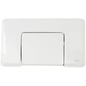 Regiplast - Plaque de commande murale wc encastré simple touche blanche. pas cher