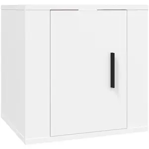 LES TENDANCES Meuble tv mural blanc 40x34,5x40 pas cher