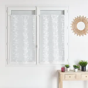 HOME MAISON Modulable maille motif feuille Blanc 60x180cm pas cher