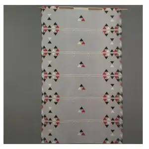 Home Maison Modulable en voile brodé de triangles colorés (0.70x2.2 m - Ivoire) pas cher