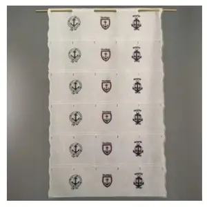 Home Maison Modulable brodé "Ancre marine" (0.45x2.2 m - Blanc) pas cher
