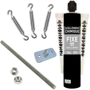 ICI STORE Kit D'accroche Pour Toile D'ombrage TU pas cher