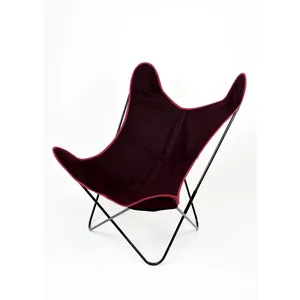 Comparateur de prix : Fauteuil Papillon en coton coloré - Lie de Vin - HOME MAISON - 75 x 75...