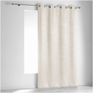 LINDER Rideau non feu M1 en velours fiore (240x260 cm - Ecru) pas cher