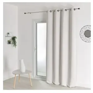 HomeMaison Rideau occultant uni M1 non feu (240x260 cm - Blanc cassé)Vendu parcarrefour