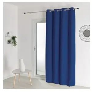 Homemaison Rideau Occultant Non Feu M1, Polyester, Outremer, 260x240 cm pas cher