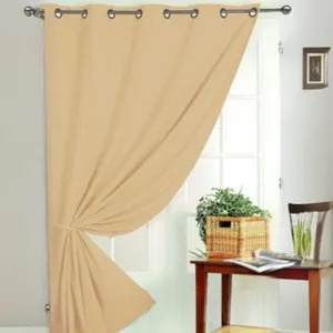 HomeMaison Rideau Occultant - Non Feu M1 - Beige - 140 x 180 cm - Synthétique - Intérieur pas cher